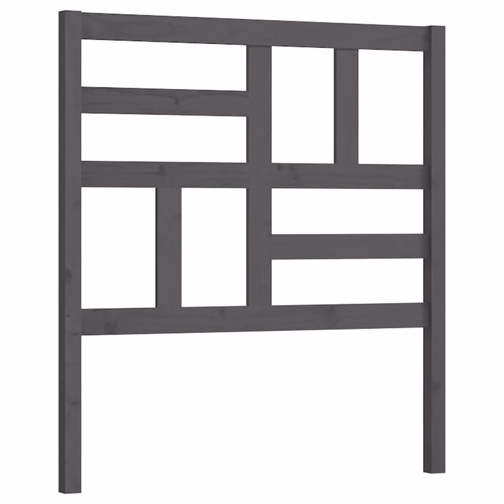 Berkfield Home Beautiful Bed Headboard in Grey Solid Pine Wood, W/D/H: 81 x 4 x 104 cm – 2