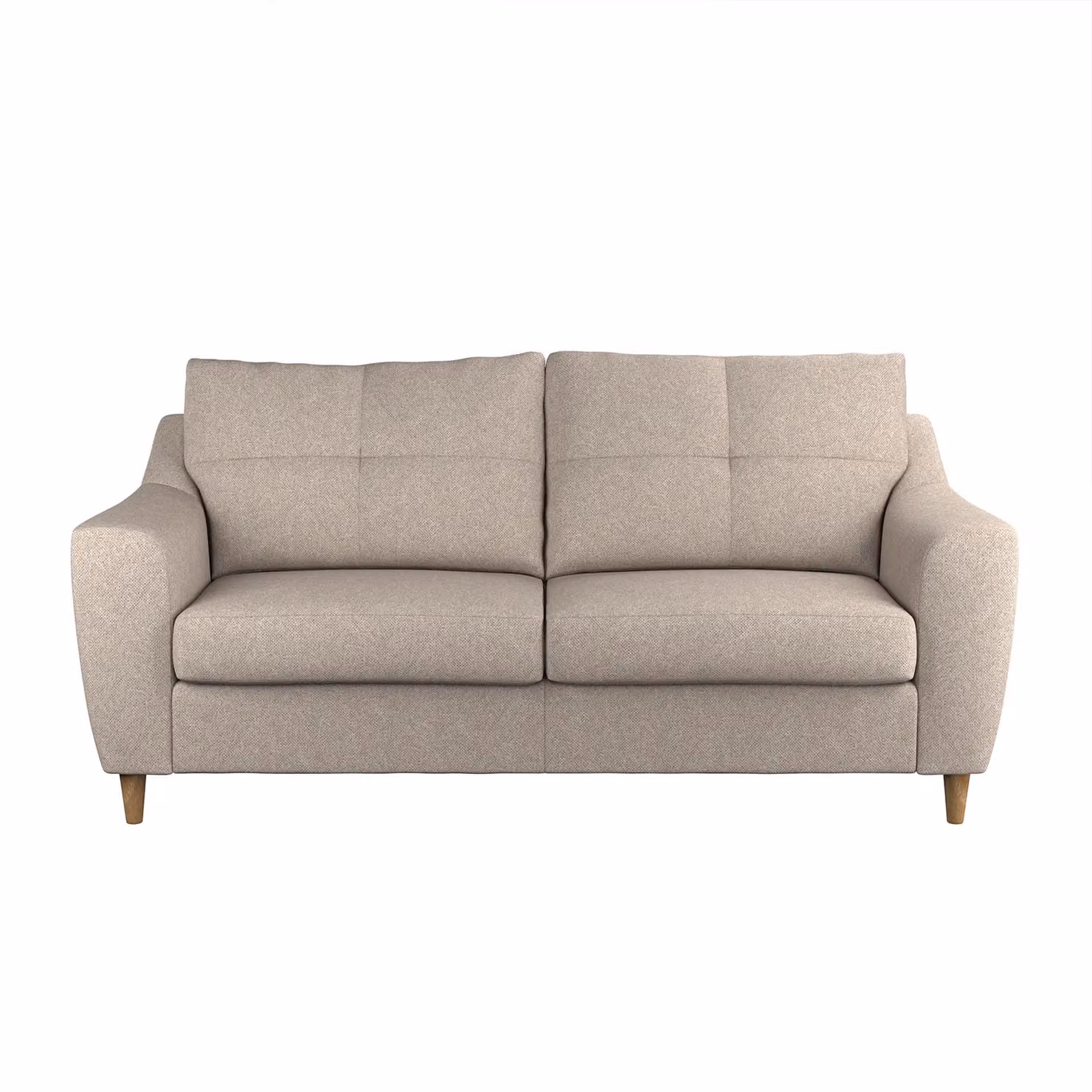 Furnishings For Less UK Baxter Tufted Fabric Sofa Suite with 3 Seater and 2 Seater Sofas in Beige and Silver – 2