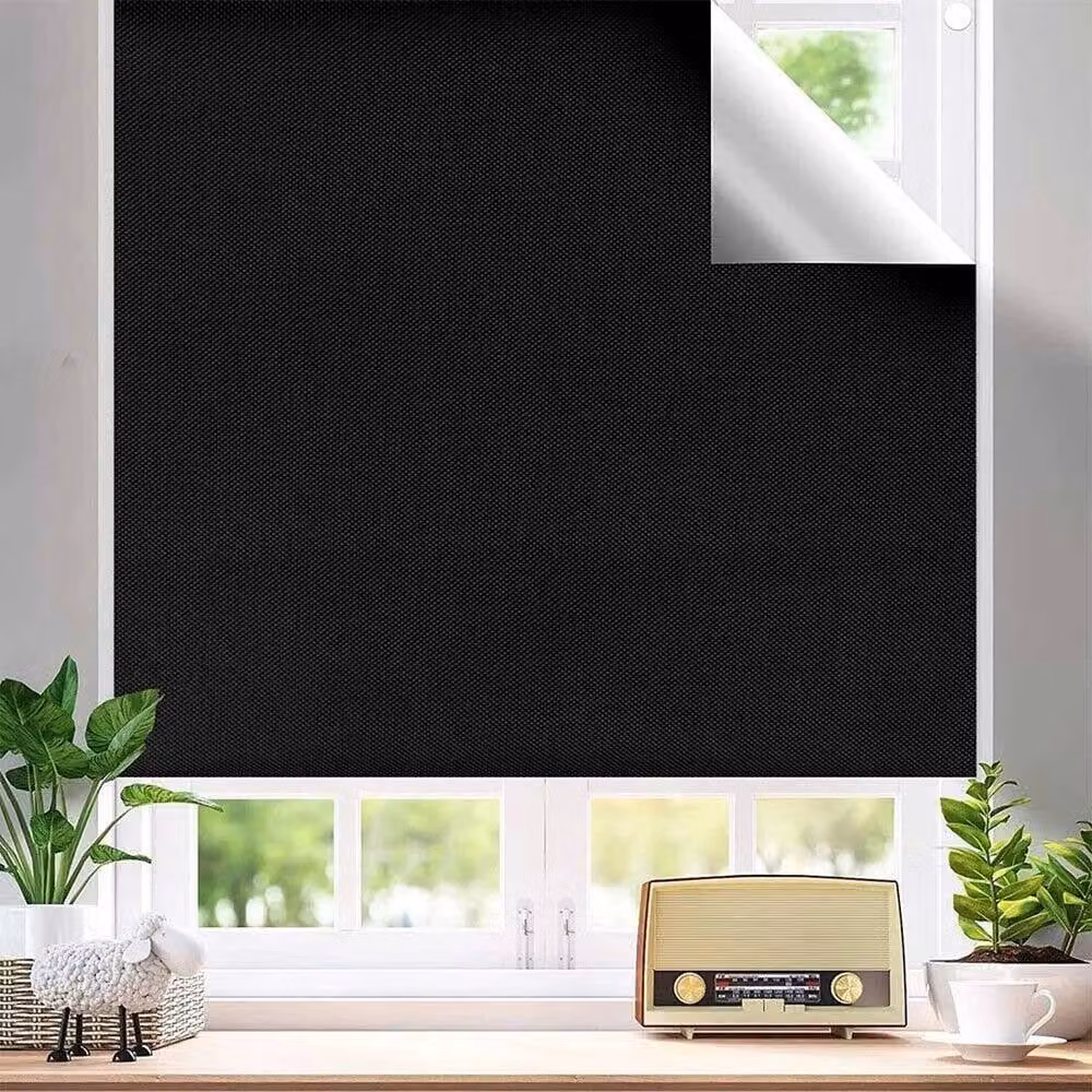PAWNORA Portable Blackout Blind in Black, Thermal Insulating and UV Resistant, W: 300 cm, H: 145 cm – 5