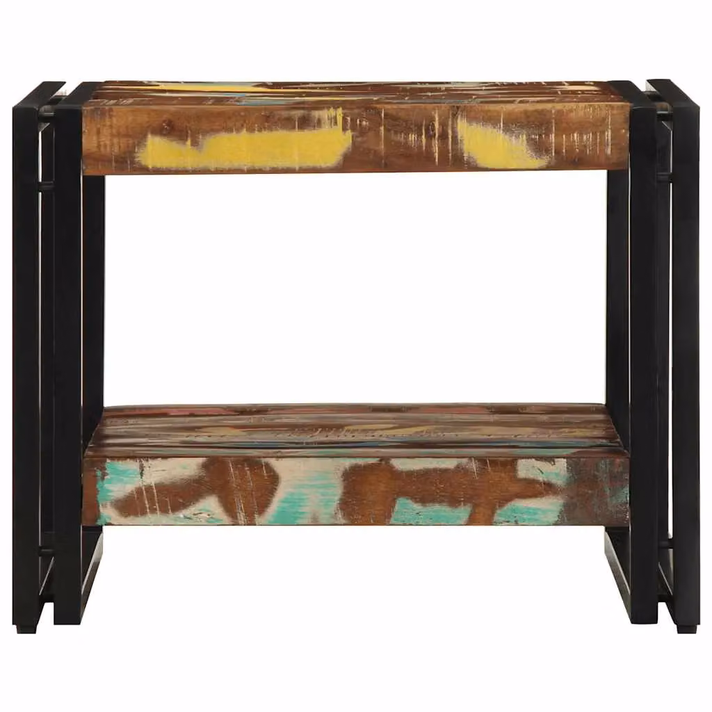 Berkfield Home Multicolour Reclaimed Solid Wood Coffee Table, W/D/H: 50 x 50 x 38 cm – 3