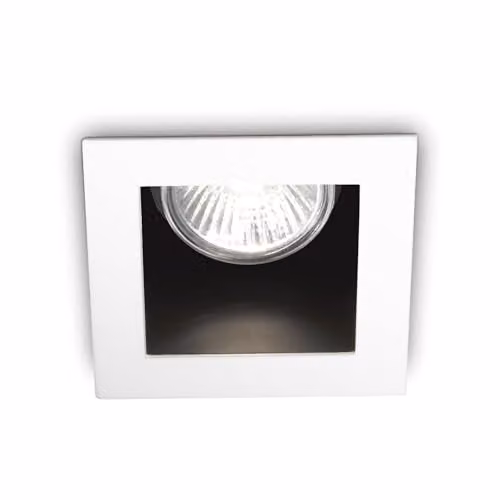 Netlighting Funky 1 Light Recessed Square Spotlight, White, GU10