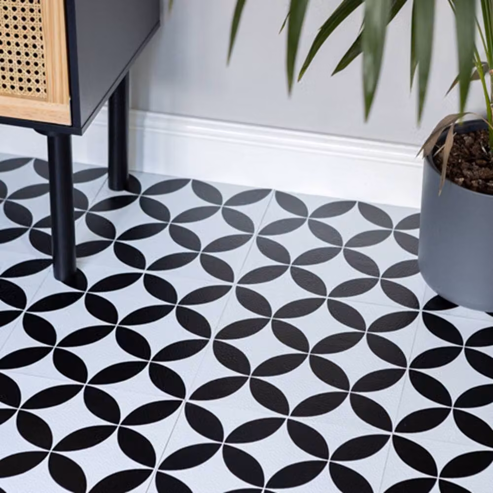 FloorPops Starlight Self Adhesive Vinyl Floor Tiles, White, Pack of 10 (0.93sqm), W/D/H: 30.48 x 30.48 x 30.48 cm – 4