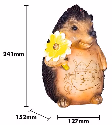 St Helens Home & Garden Solar Hedgehog Garden Ornament in Brown – 4