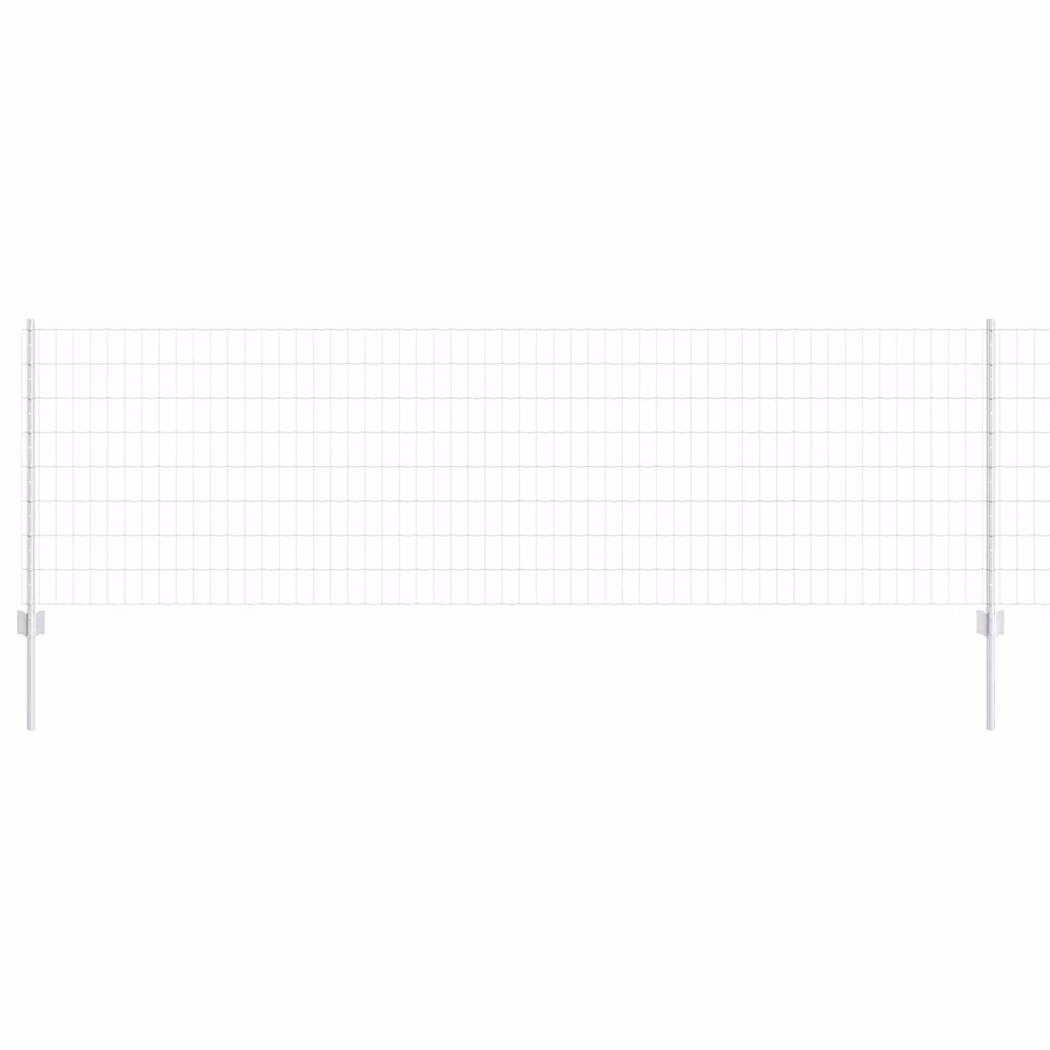 Berkfield Home Euro Fence with 5 U Posts in Silver Galvanised Steel, 0.8 x 10 m – 2