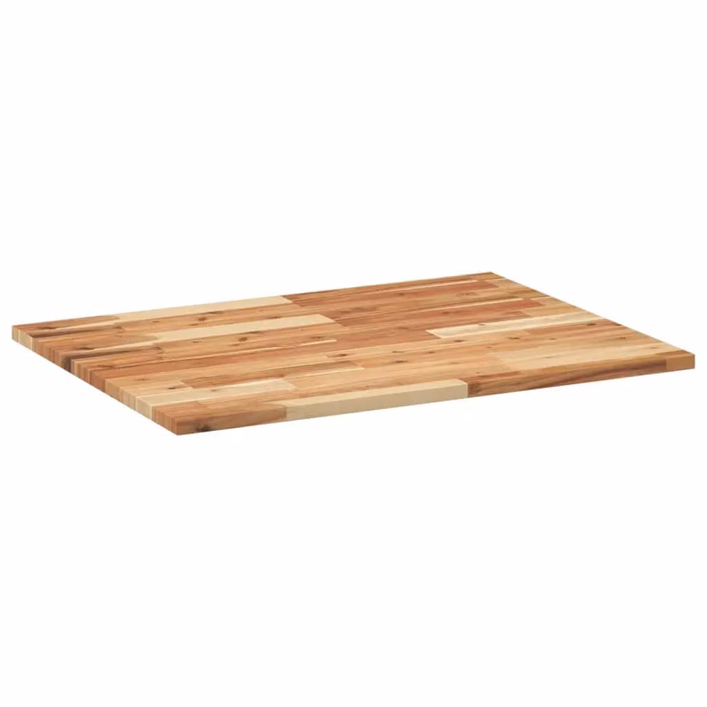 Berkfield Home Solid Wood Acacia Desk Top, Oil Finished, Brown, W: 80 cm, D: 60 cm, H: 2 cm – 2