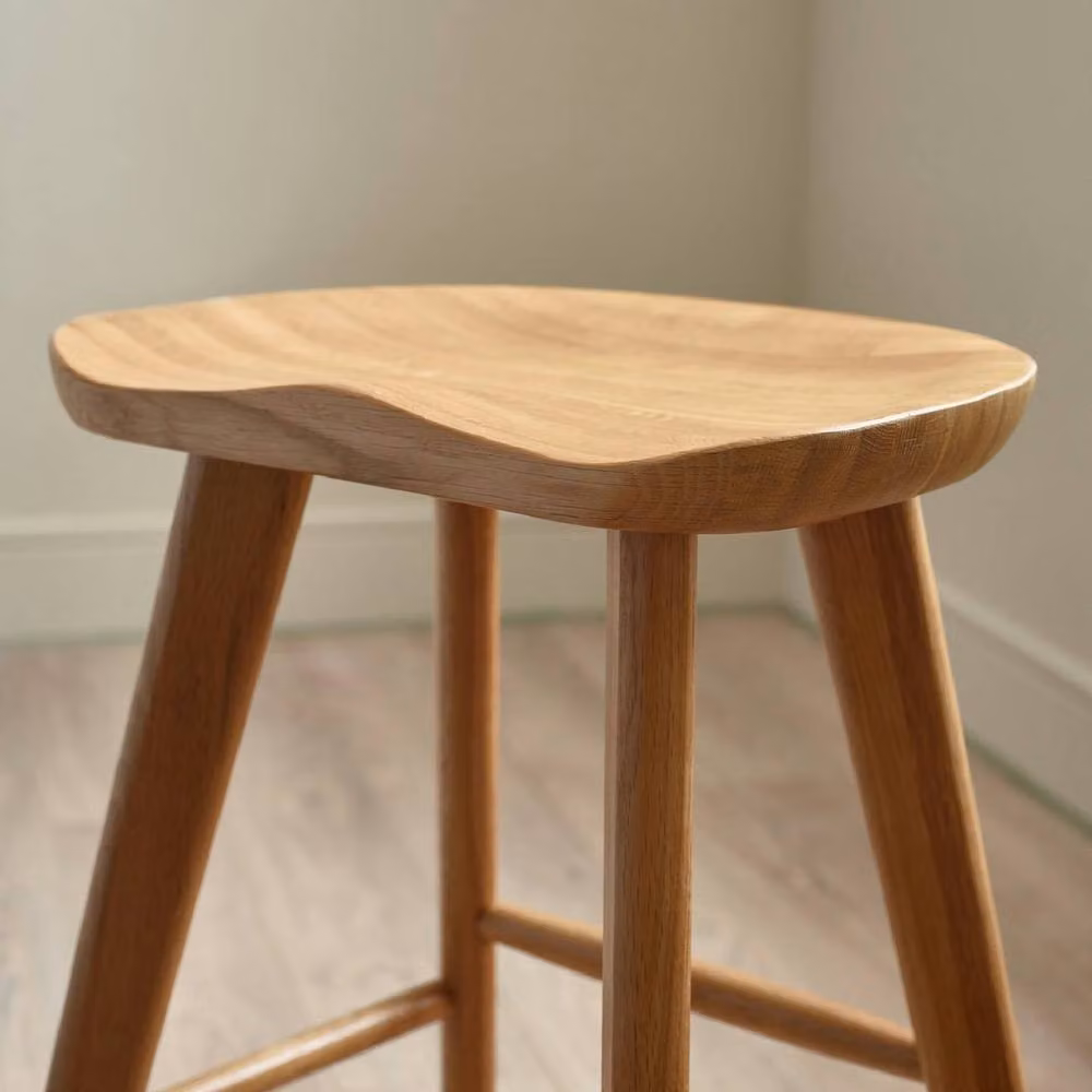 netfurniture Richmond Bar Stool in Brown Rubberwood – 3
