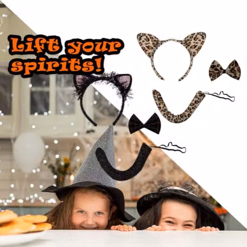 VFM e-Store Halloween Cat Dress Up Set, 2 Pack in Black and Multicolour – 5