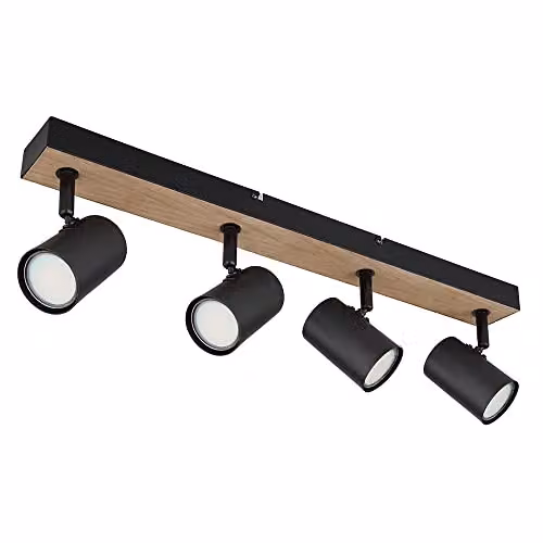 Globo Lighting Robby 4-Light Surface-Mounted Spotlights in Black – 1