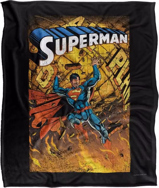 Superman DC Comics Silky Touch Super Soft Fleece Throw Blanket, White, W/D/H: 152 x 127 cm – 7
