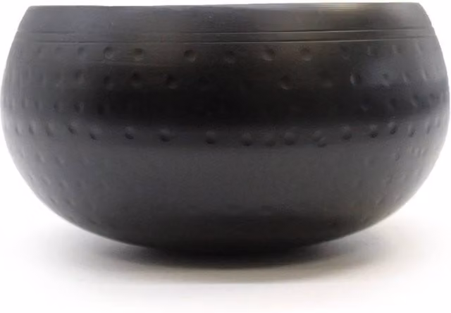 KDMD Large Black Beaten Singing Bowl, 18cm Diameter Meditation and Prayer Bell – 1