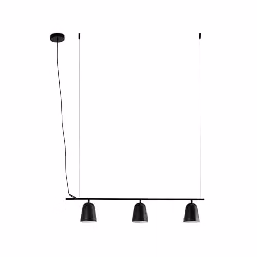 Netlighting FARO BARCELONA 3 Light Bar Pendant Ceiling Light in Black