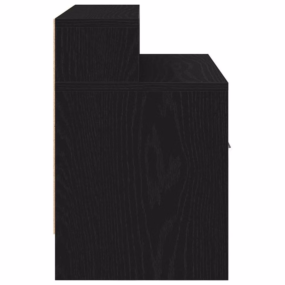 Berkfield Home Durable Bedside Cabinets with Drawer, 2 Pack, Black Oak, W: 51 cm, D: 31 cm, H: 47 cm – 6