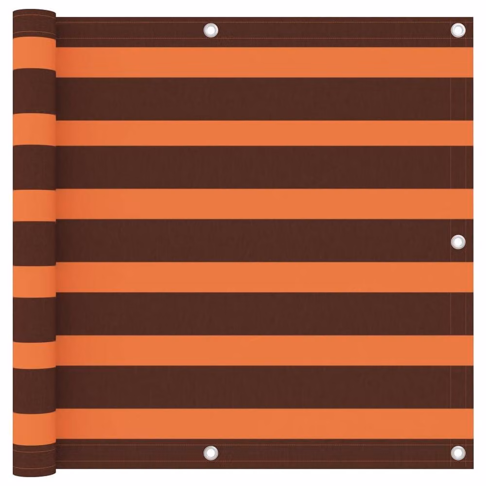 Berkfield Home Modern Opaque Balcony Screen in Orange and Brown Oxford Fabric, W: 90 cm, H: 600 cm – 2