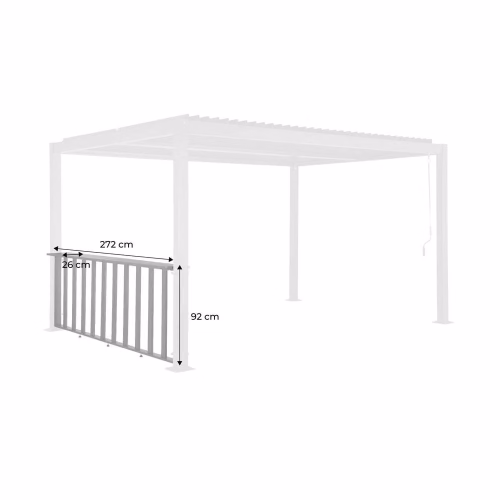 sweeek Narrow Counter 3m for Palace Pergola in Dark Grey – 3