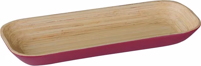 Orsina Kyoto Small Rectangular Bamboo Tray in Pink – 1