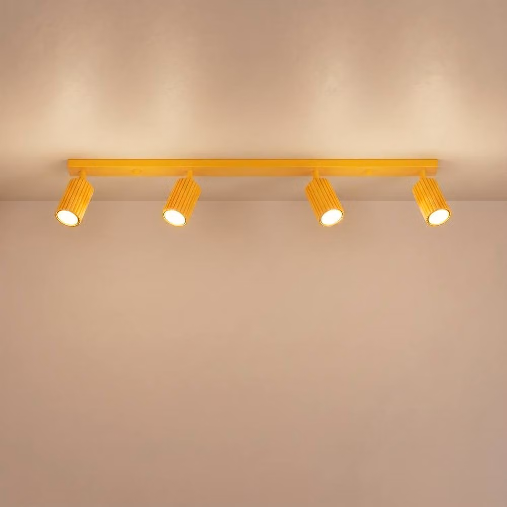 Sollux Lighting minimalist 4-light metal ceiling lamp in yellow, W/D/H: 81 x 16.5 x 6.5 cm – 2
