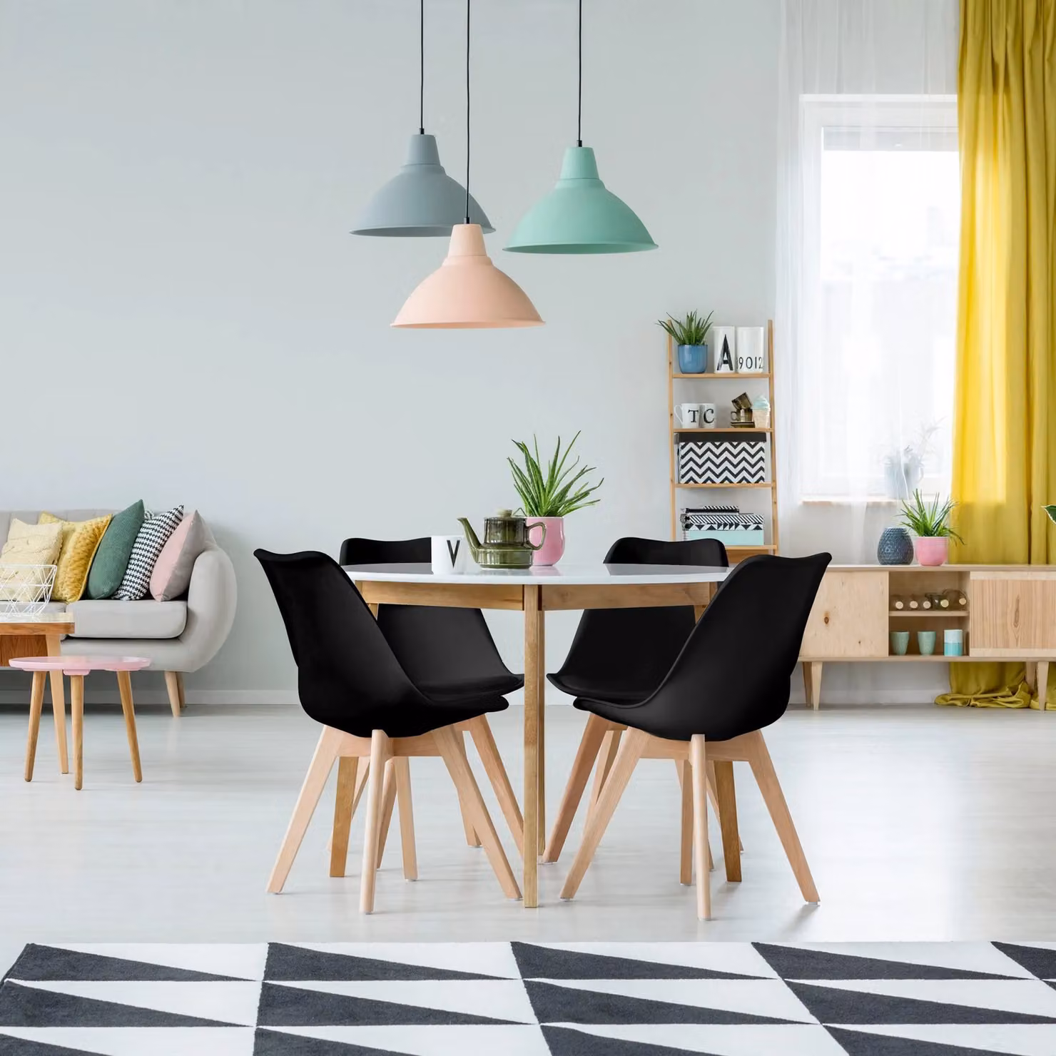 Bravich LTD Rocco Tulip Dining Chair Set of 2 in Black Synthetic Leather – 2