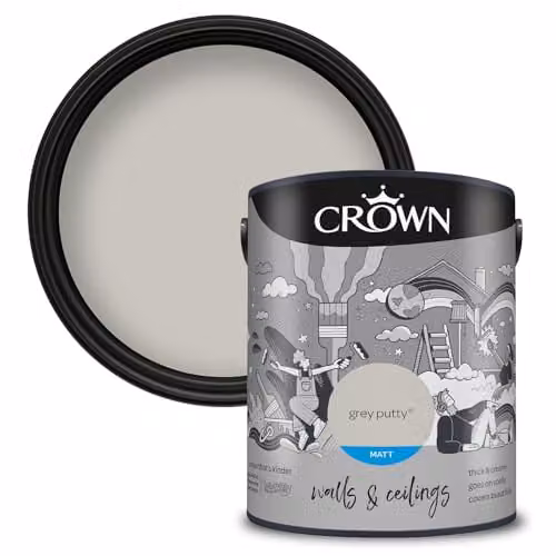 Crown Breatheasy Matt Emulsion Paint Grey 5L – 2