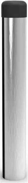 Loops Wall-Mounted Cylinder Doorstop with Rubber Tip in Chrome, H 71 mm x W 16 mm – 2