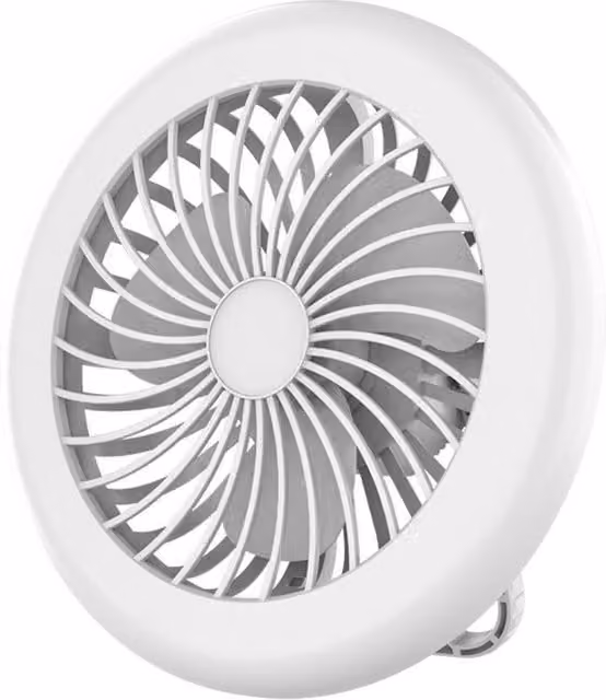 Quipulse Rechargeable Portable Mini Camping Fan Light in White – 1