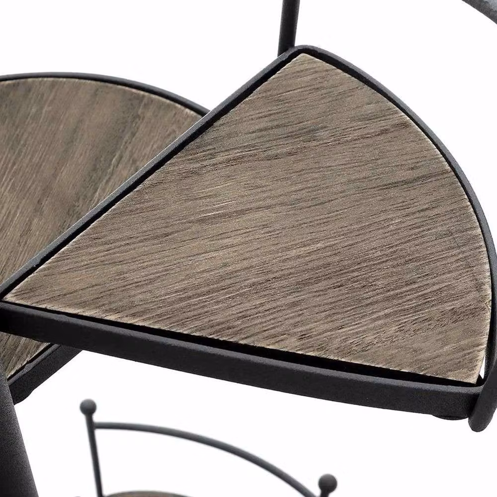 Kelvenix 8 Tier Spiral Staircase Metal Plant Stand in Matt Black – 2