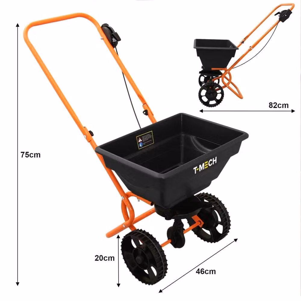 T Mech Manual Rotary Broadcast Spreader in Black – 6