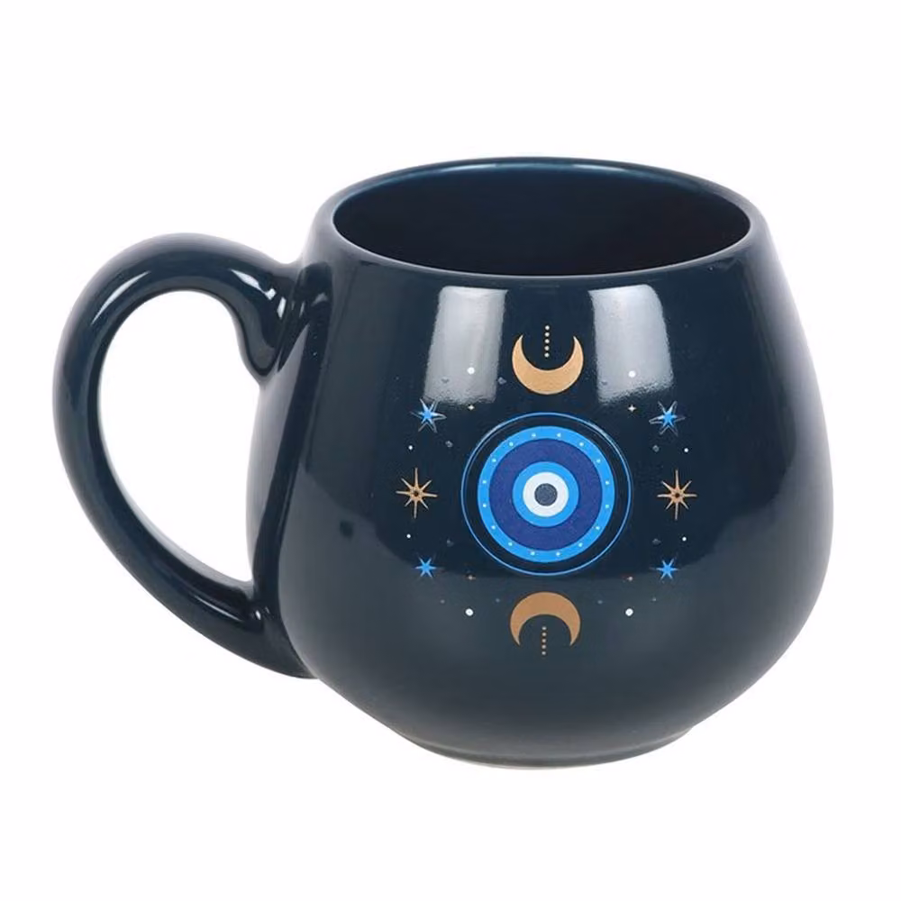 Uniqueful All Seeing Eye Rounded Ceramic Mug in Blue, 1000ml – 2