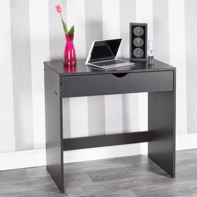 Havendro Black Wooden Vanity Desk for Bedroom or Home Office, W/D/H: 75 x 40 x 75 cm – 1