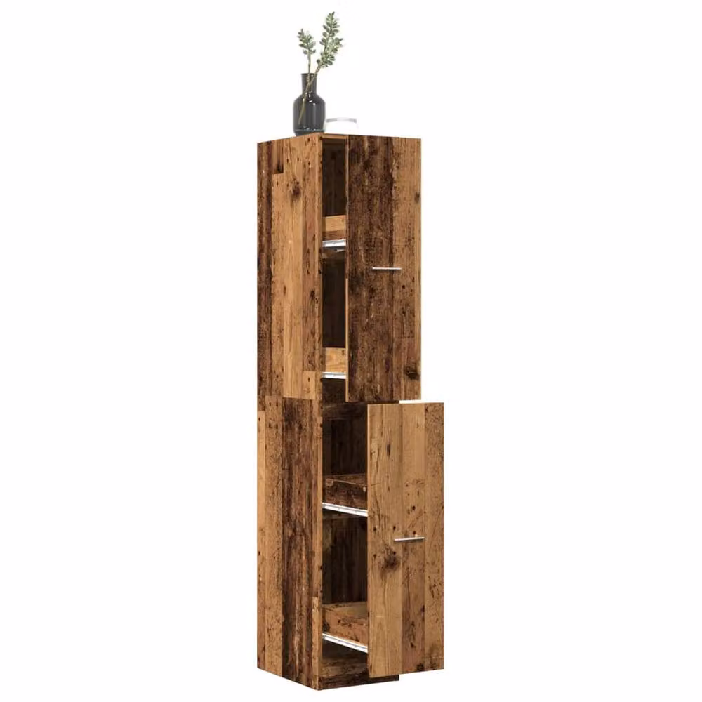Berkfield Home Elegant Apothecary Cabinet in Old Wood Brown, W/D/H: 30 x 41 x 174.5 cm – 2