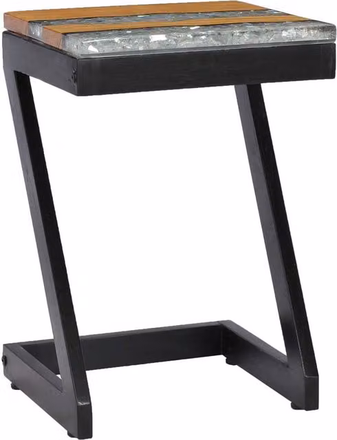 Berkfield Home Square Coffee Table in Solid Teak and Mango Wood with Polyresin, W/D/H: 30 x 30 x 50 cm – 1