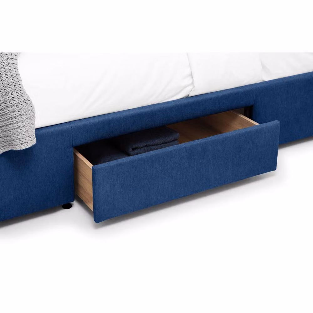 Cheshire Blue Upholstered 4 Drawer Bed Super King W/D/H: 180 x 200 cm – 4