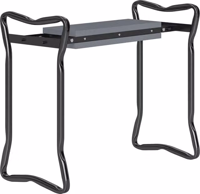 Outsunny 2-in-1 Folding Garden Kneeler and Foam Chair Pad in Grey