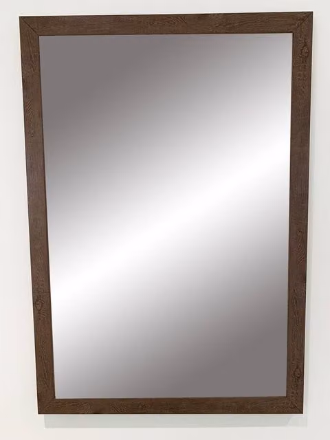 Benjamin Tate Design LTD Modern Rectangular Wall Mirror in Brown, W/H: 61 x 61 cm