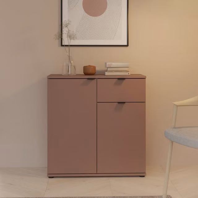 Furniture To Go Ganymede 2 Door Cupboard with Drawer in Terracotta