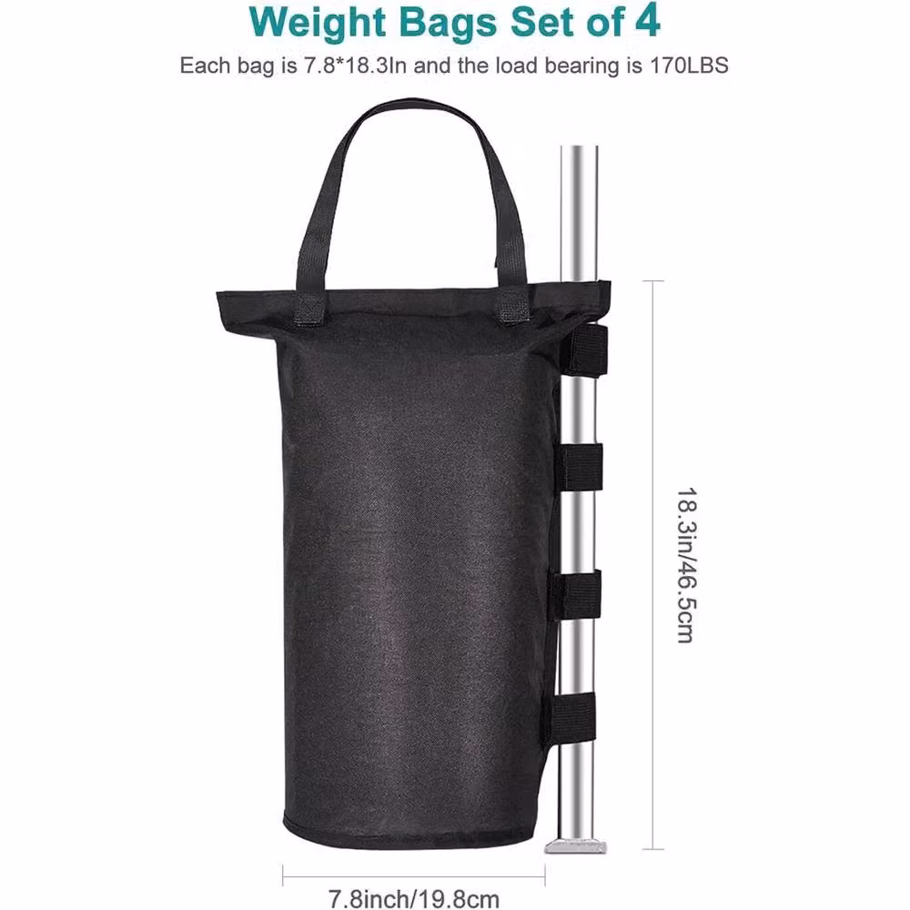 NESTLUNE Set of 4 Heavy Duty Gazebo Sand Bag Weights in Black – 2