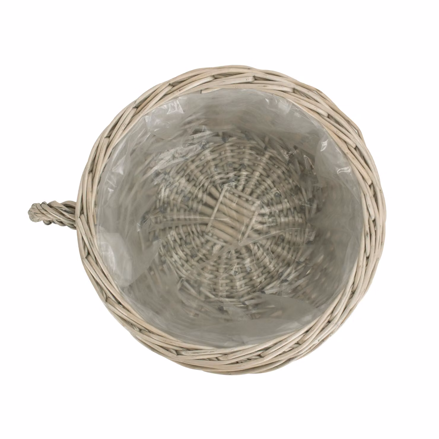 Red Hamper Antique Wash Tea Cup Wicker Basket in Grey and Red with Open Weave Rattan Design – 2