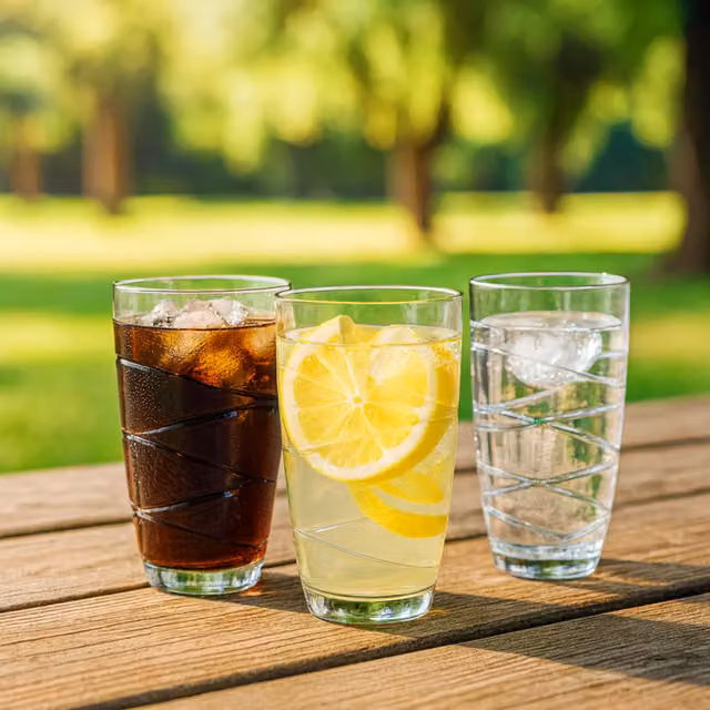 Volila Transparent Geometric Plastic Tumblers, Pack of 12