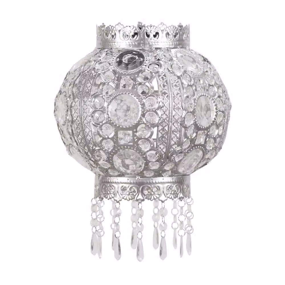ValueLights Bazaar Moroccan Style Silver Lantern Pendant Ceiling Lamp Shade – 2