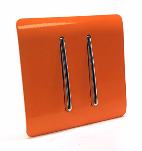 Trendi Modern Auto Retractive 2 Door Bell Switch in Orange and Chrome – 2