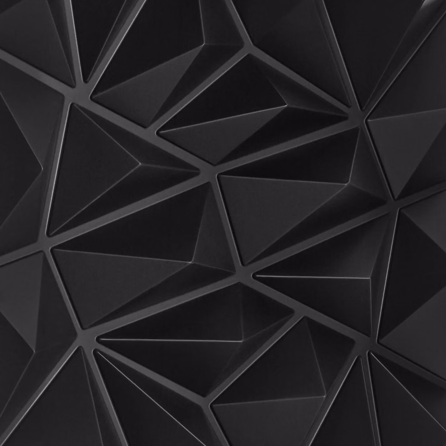 Novecrafto 3D Modern Diamond Design PVC Wall Panels, Black, 6 Sheets, W/D/H: 50 x 50 x 50 cm – 4
