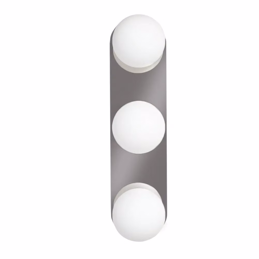 ValueLights Orbital 3 Way Bar Ceiling Light with Opal Glass and Warm White LED Bulbs in Silver
