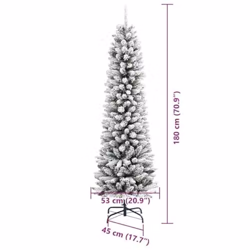 vidaXL Artificial White Christmas Tree, Height: 180 cm – 3
