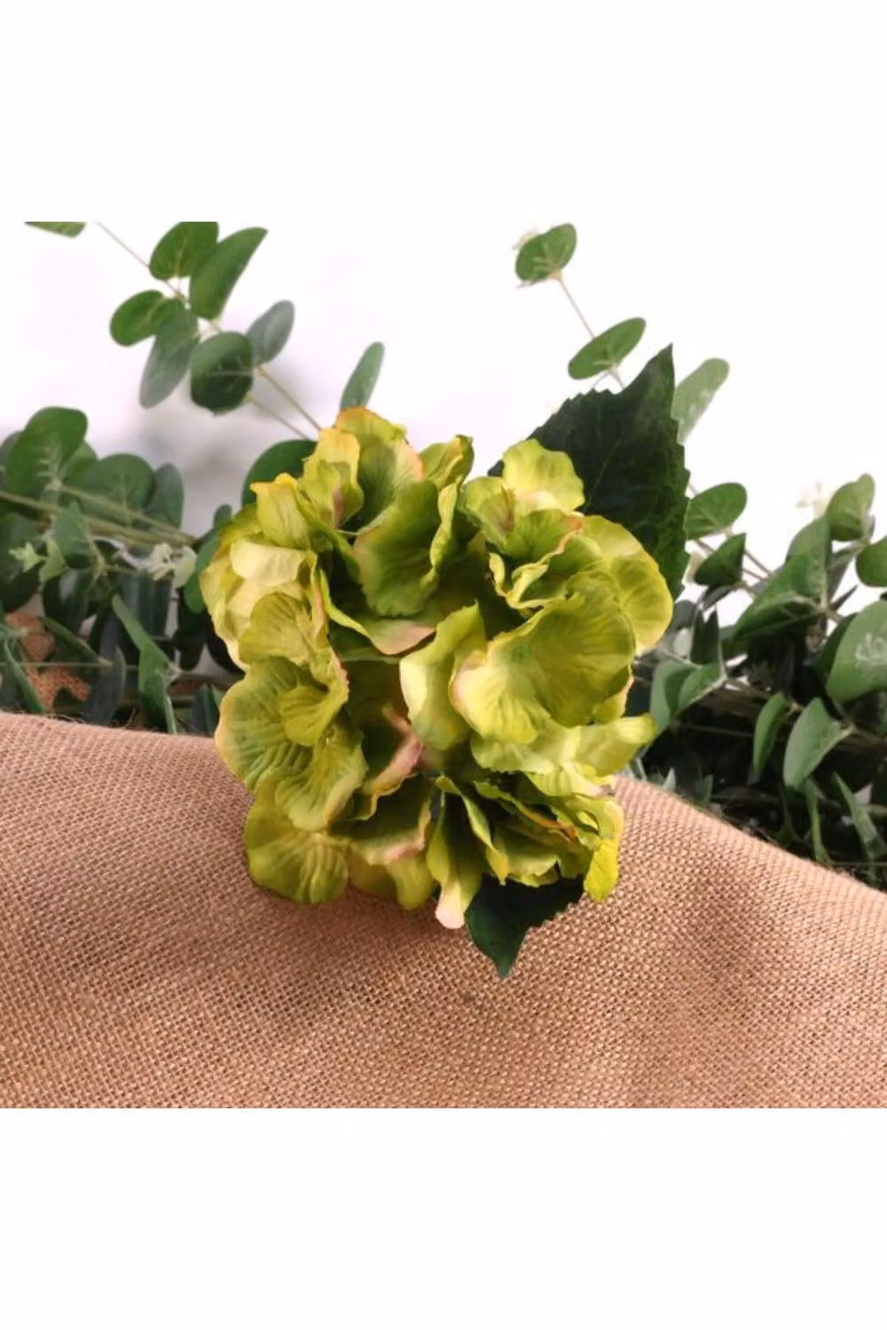KDMD Green Hydrangea Artificial Textile Flowers, 3 Pack – 2