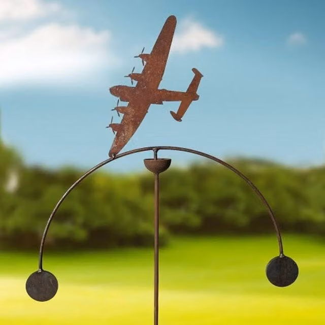 Poppyforge Lancaster Bomber Double Wind Rocker in Bronze, W54 x H148.5 cm