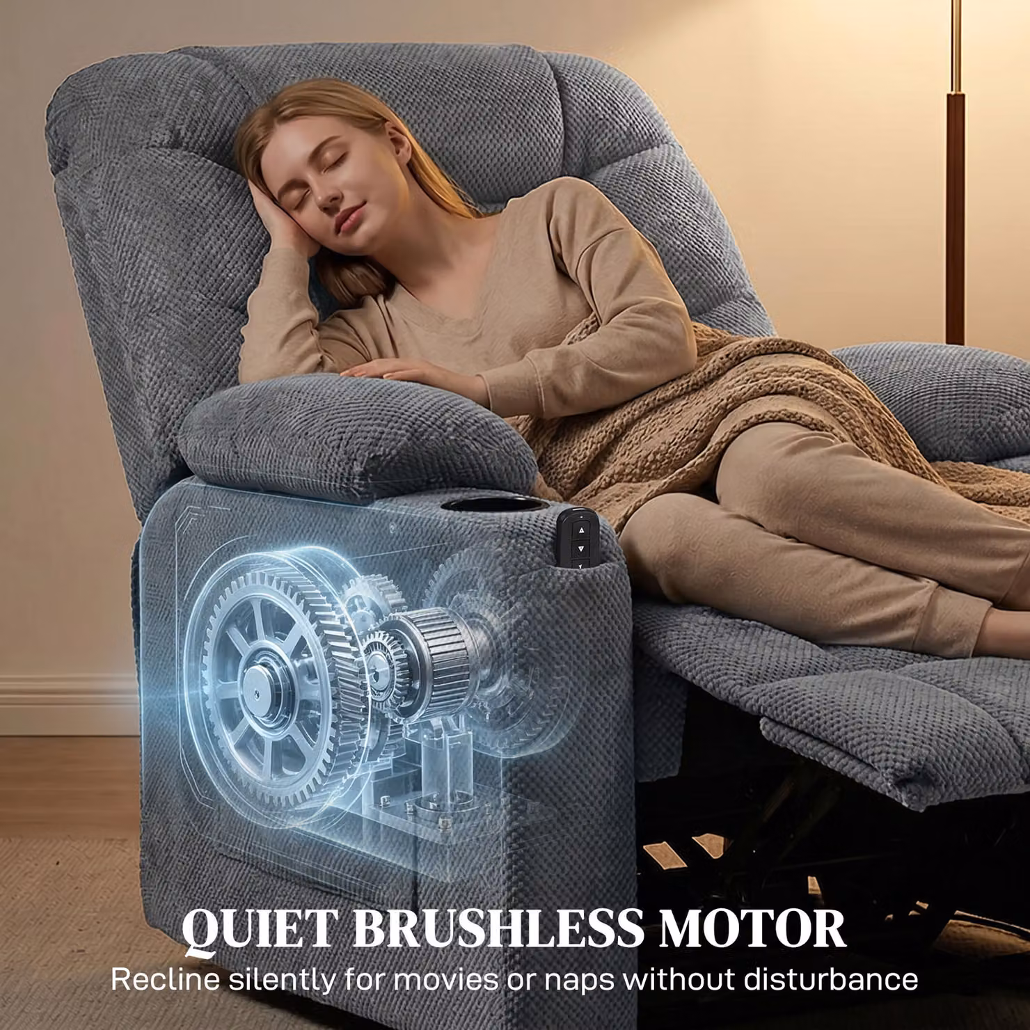 HOMCOM Recliner Armchair with Vibration Massage and Heat in Dark Grey – 6