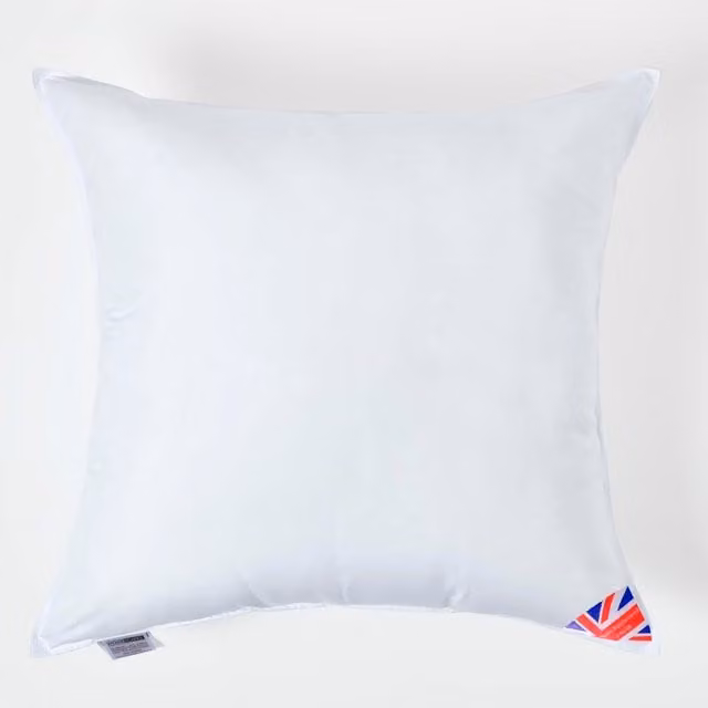Homescapes Super Microfibre Square Cushion Pad Insert, White, W/D/H: 80 x 80 x 80 cm