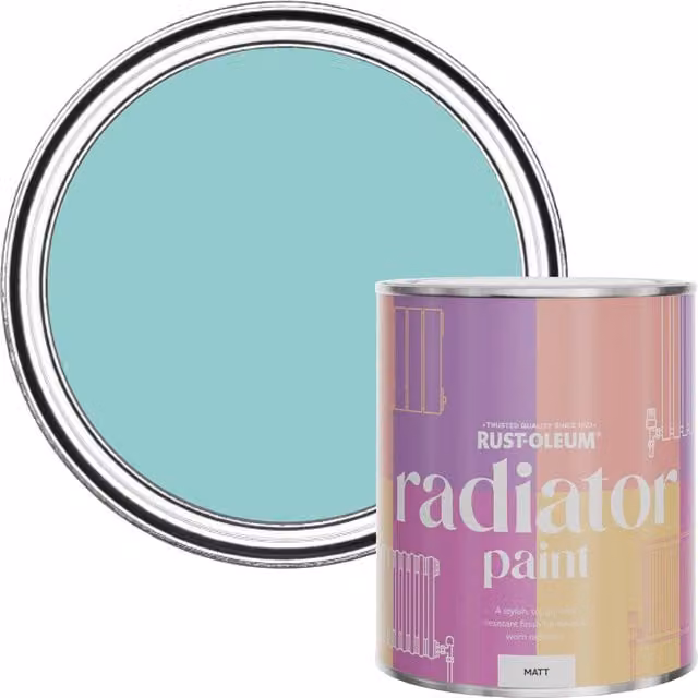 Rust-Oleum Matt Petrol Blue Radiator Paint, 0.75 l