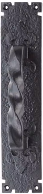 Loops Traditional Forged Twist Pull Handle in Black Antique, W: 310 mm, H: 66 mm – 2