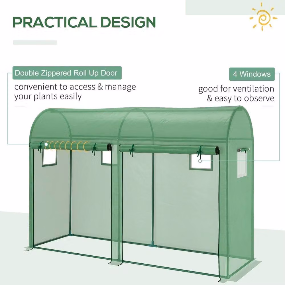 NESTLUNE Green Freestanding Garden Plant Tomato Growth Greenhouse, W/D/H: 100 x 15 x 15 cm – 2