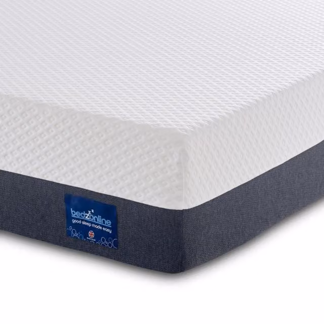 Bedzonline Memory Foam Mattress with Removable Cover, White, W/D/H: 135 x 190 x 17.78 cm